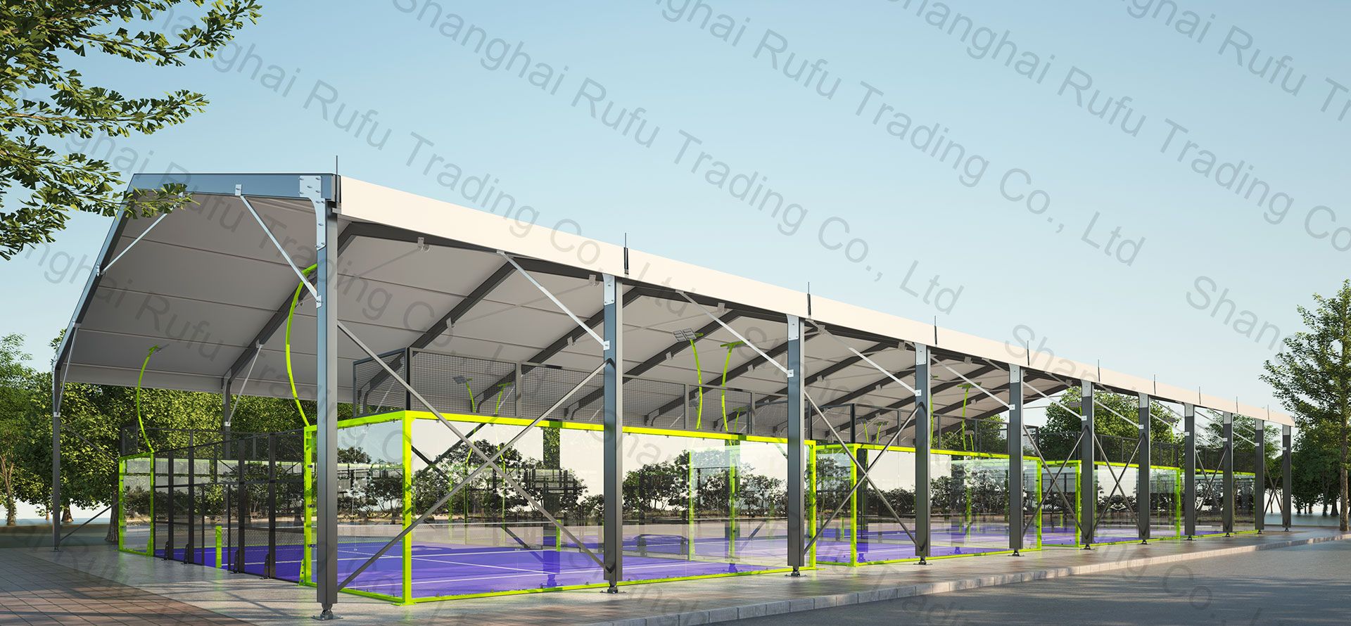 Padel Court with Roof
