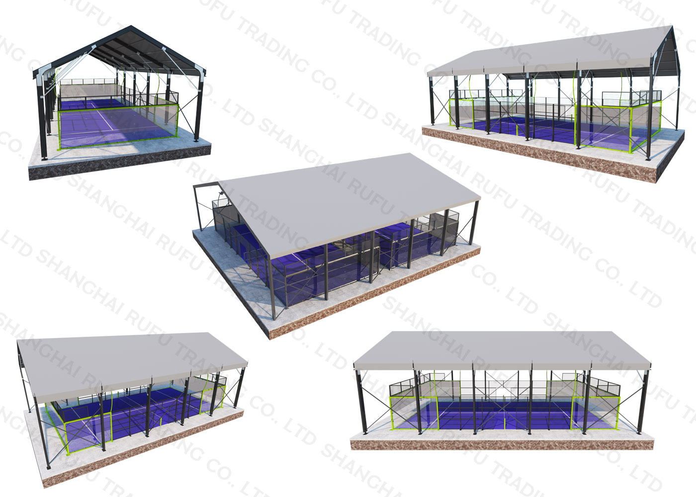 High Quality Panoramic Padel Court With Roof System