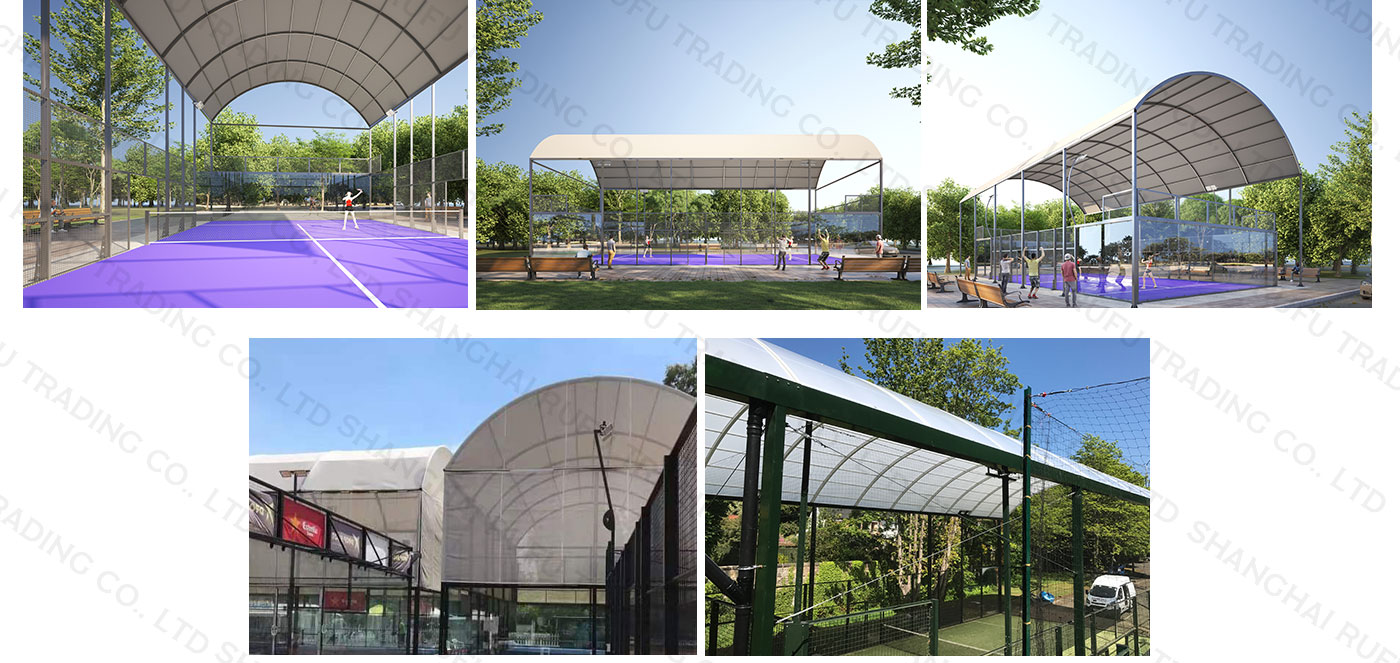 International standard roofed high quality outdoor panoramic Padel Court