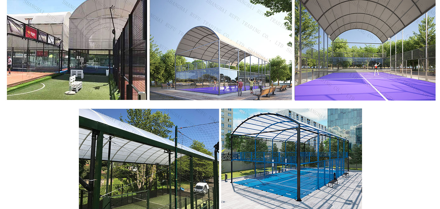 New Design Top Quality Outdoor Roofed Padel Court