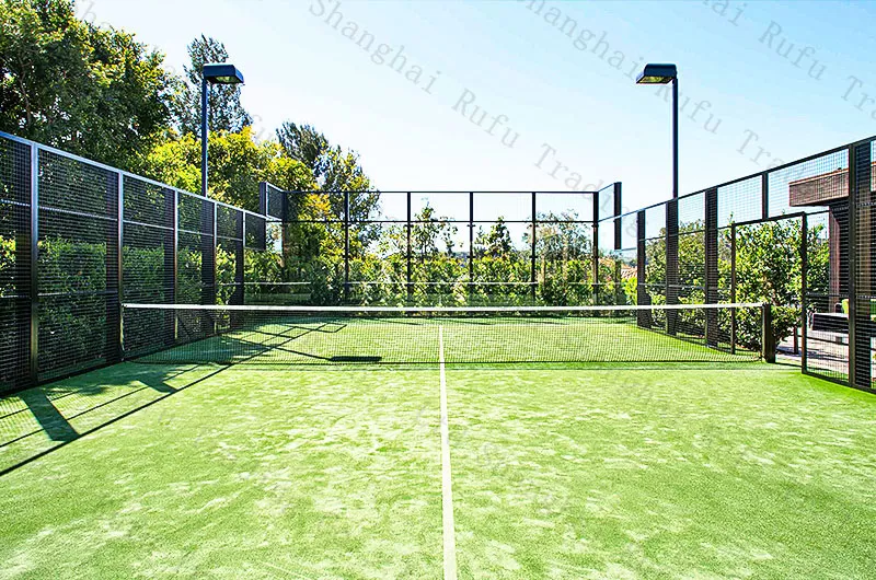 High Quality Padel Court With Artificial Turf 12mm Tempered Glass Outdoor Panoramic Padel Court