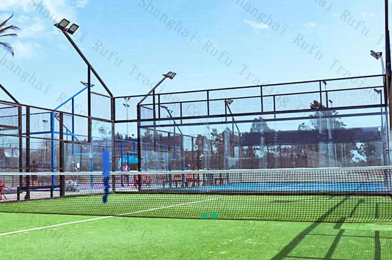 High Quality Padel Court With Artificial Turf 12mm Tempered Glass Outdoor Panoramic Padel Court