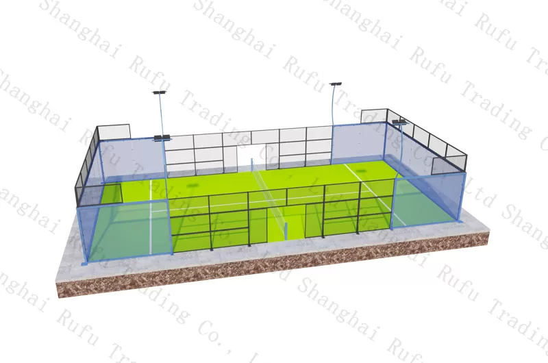 Wholesale Price For Sale Outdoor Sports 10*20 M Panoramic Padel Court