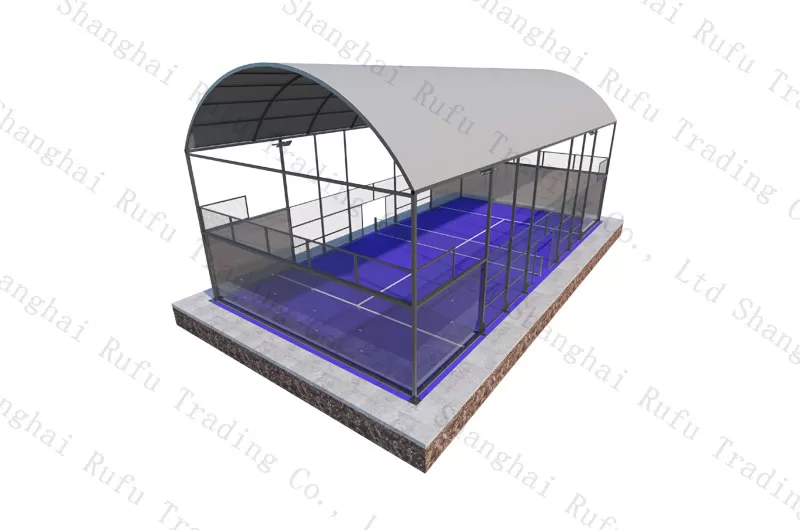 New Design Top Quality Outdoor Roofed Padel Court