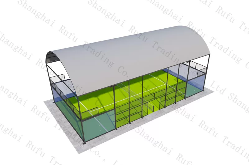 New Design Top Quality Outdoor Roofed Padel Court