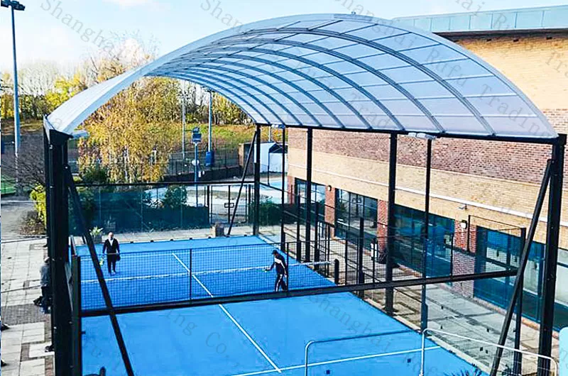 New Design Top Quality Outdoor Roofed Padel Court