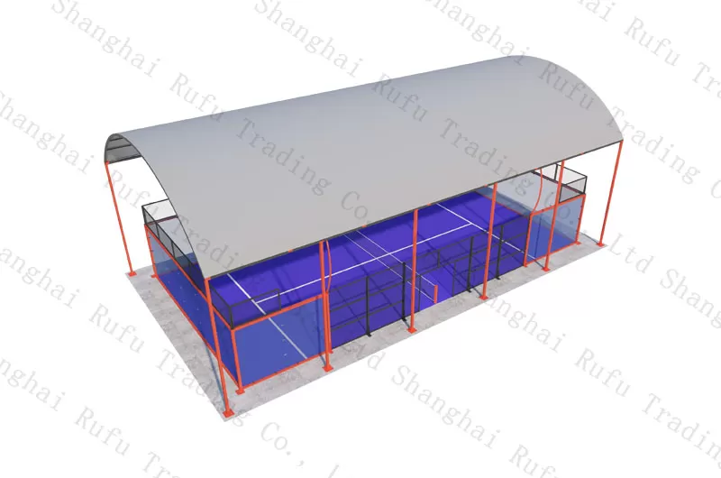 Factory Direct Sale Panoramic Padel Court with Roof