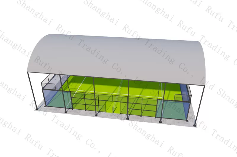 Factory Direct Sale Panoramic Padel Court with Roof