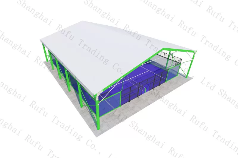 High Quality Panoramic Padel Court With Roof System