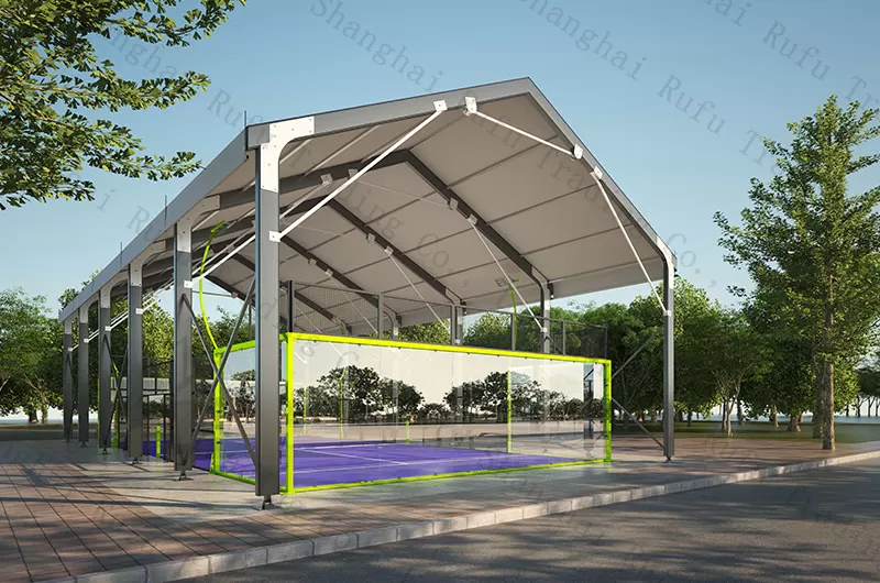 High Quality Panoramic Padel Court With Roof System