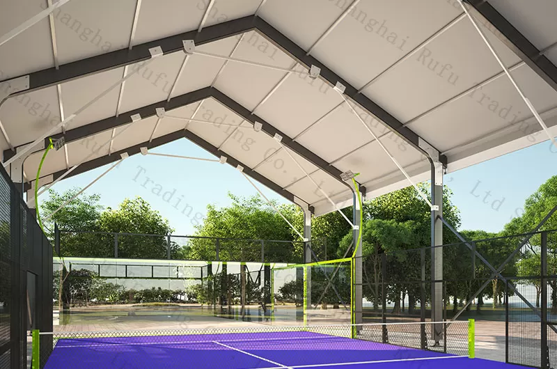 High Quality Panoramic Padel Court With Roof System