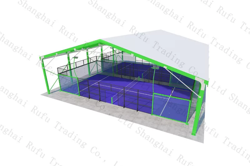 High Quality Panoramic Padel Court With Roof System