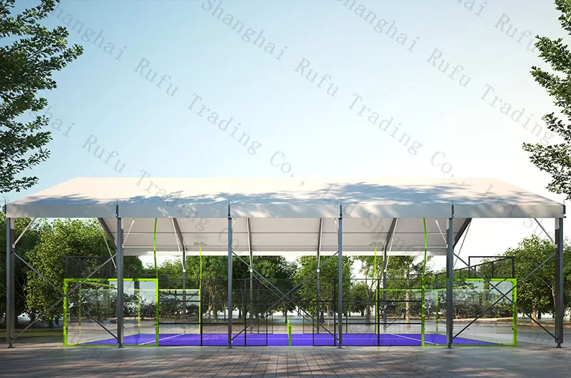 High Quality Panoramic Padel Court With Roof System