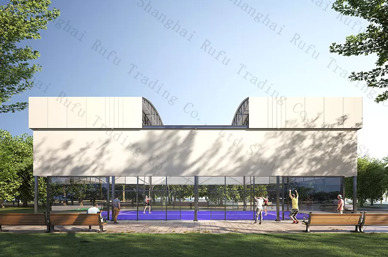 New Design Easy To Install Padel Court With Electric Roof 10