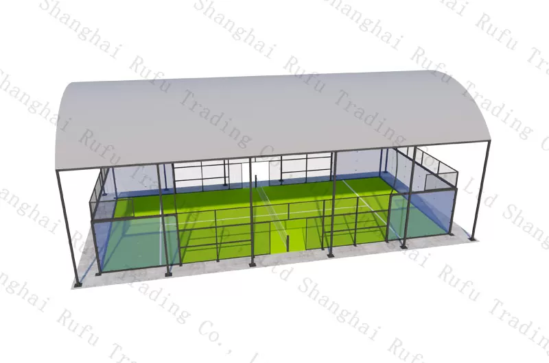 Top Quality Outdoor Panoramic Padel Court With Waterproof Roof Padel Court