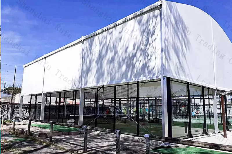 Top Quality Outdoor Panoramic Padel Court With Waterproof Roof Padel Court