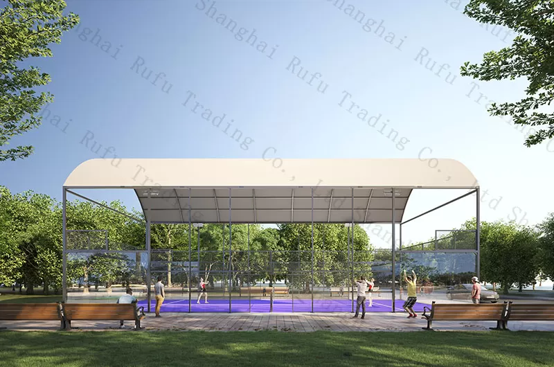 Popular High Quality 10 x 20M Panoramic Padel Court Roof