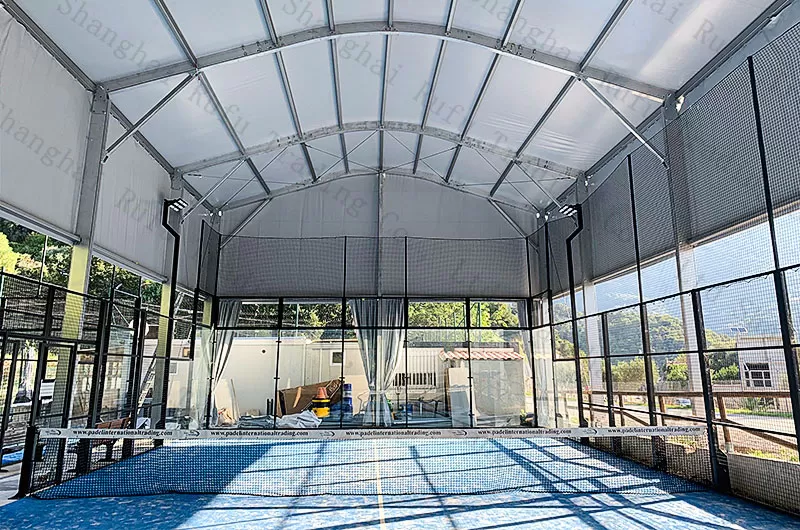 Popular High Quality 10 x 20M Panoramic Padel Court Roof