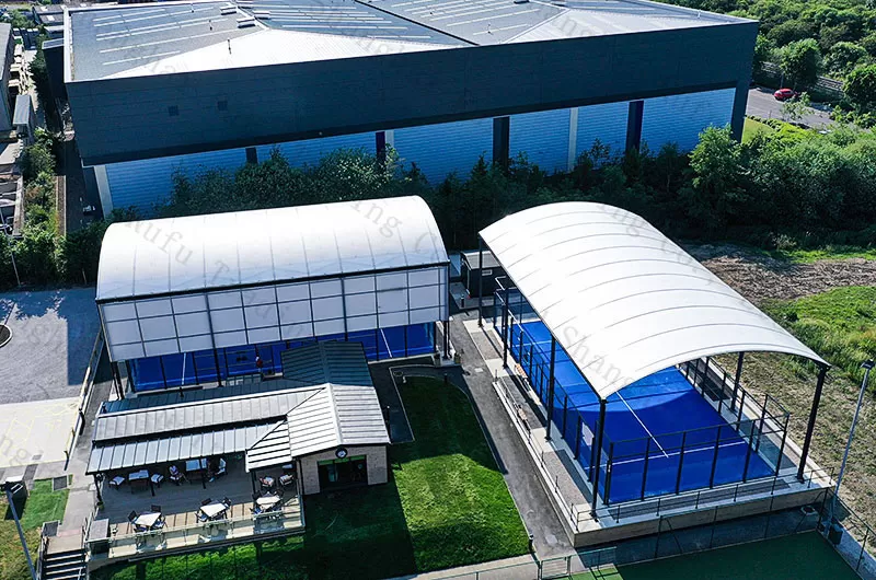 Popular High Quality 10 x 20M Panoramic Padel Court Roof