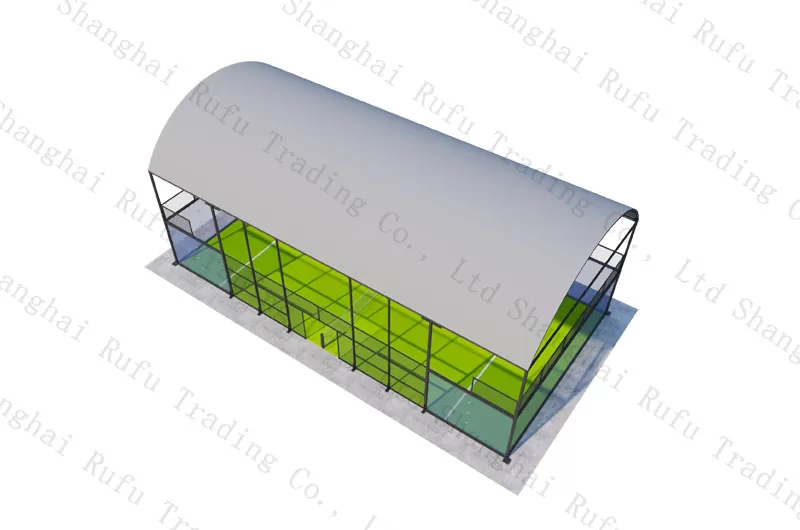 Popular High Quality 10 x 20M Panoramic Padel Court Roof