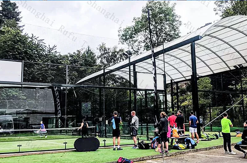 Popular High Quality 10 x 20M Panoramic Padel Court Roof