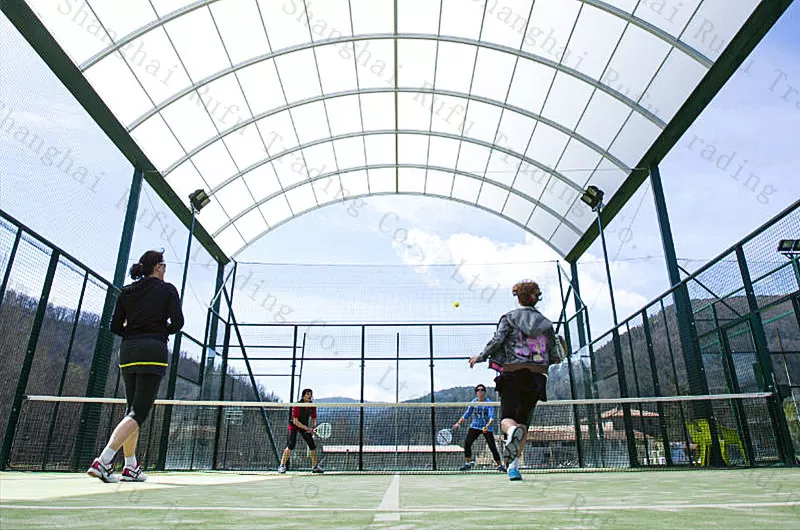 International standard roofed high quality outdoor panoramic Padel Court