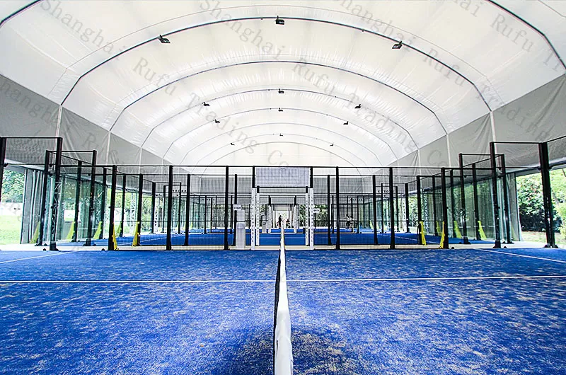 International standard roofed high quality outdoor panoramic Padel Court